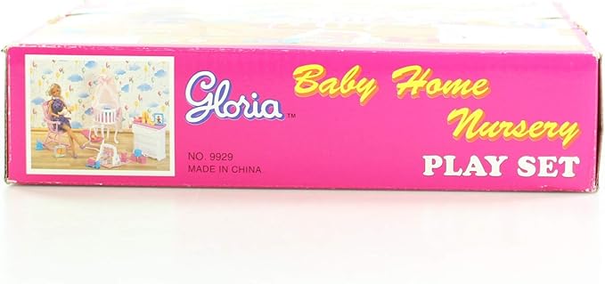 Gloria Dollhouse Furniture - Baby Home Nursery Playset