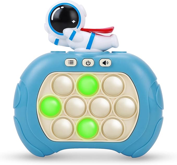 Fast Push Bubble Game for Kids & Adults, Version 2, Pop Light Up Quick Push Fidget Toy Handheld Game. Great for 8-12 Year Old Boys & Girls, Travel Toys for Children