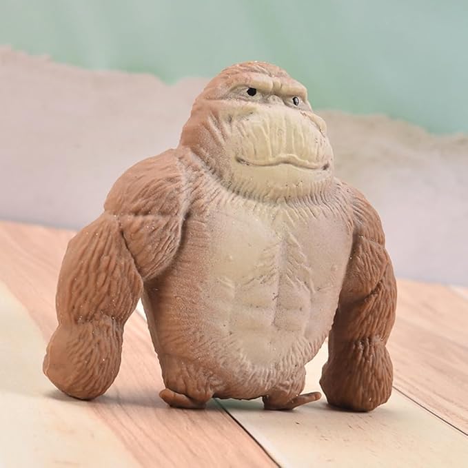 2 Pack Random Color Funny Squishy Monkey Stress Balls for Kids and Adults, Gift Gorilla Sensory Balls Fidget Toy for Party Favors, Decompress and Squeeze Stress Toy