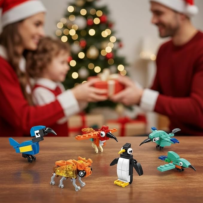 Party Favors for Kids - 24 Pack Animals Building Blocks for Goodie Bags Stocking Stuffers Classroom Prizes Birthday Gifts Toy Building Sets for Kids 6-12yrs