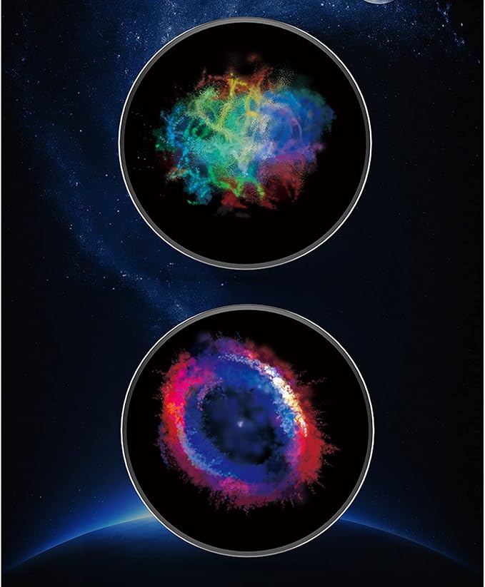 Desk Gyro Mezmocoin Pocket Toy Colorful Luminous Galaxy Star Stainless Steel Rotary Gyro Fingertip Anti Stress Toys Kids Gift (Color : C)