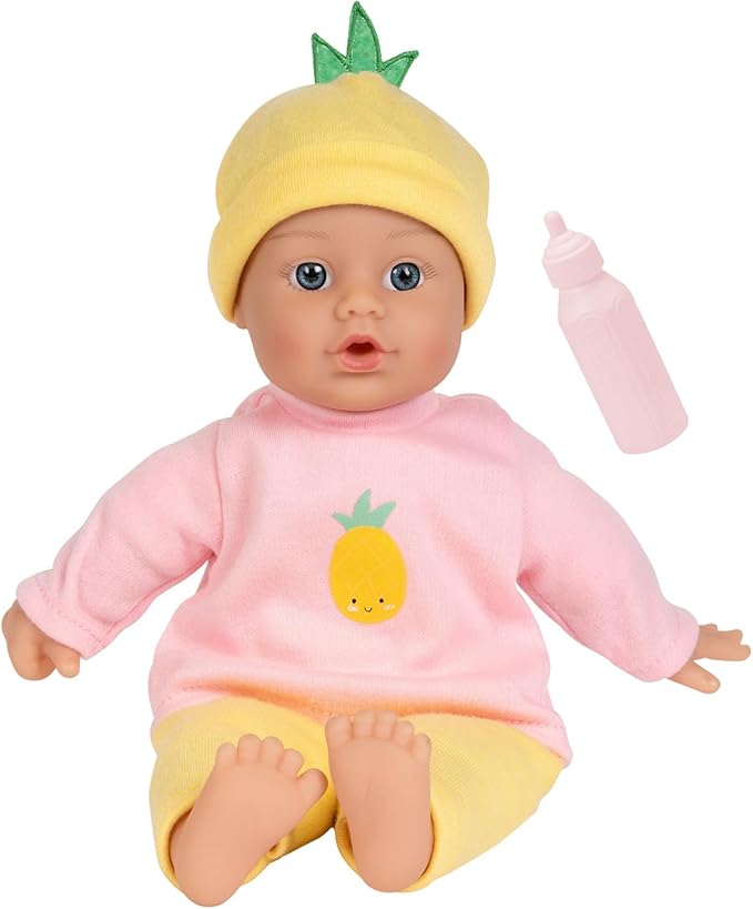 Adora Sweet Baby - 11” Soft & Cuddly Baby Doll, Realistic Features, Gentle Scent, Machine Washable, Lightweight & Easy to Hold | Adorable Playmate (Pineapple)
