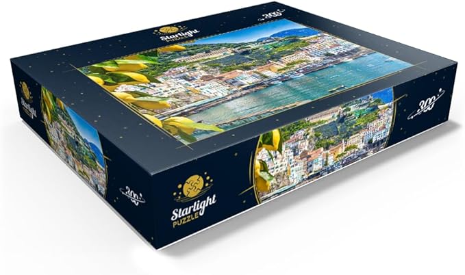 MyPuzzle Panoramic View of Beautiful Amalfi On Hills Leading Down to The Coast, Campania, Italy - Premium 300 Piece Jigsaw Puzzle for Adults