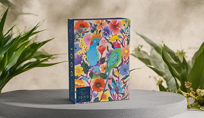 Elena Essex Puzzles for Adults 1000 Pieces - Lovebirds | Jigsaw Puzzles | 1000 Piece Puzzle for Adults | Colorful Art Butterflies and Birds Puzzle | 20x28inches