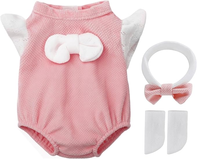 12 inch Doll Clothes and Accessories for 10 11 12 inch Dolls, Include 4-Packs Baby Doll Clothes Hat Headband Socks (Not Include Doll)
