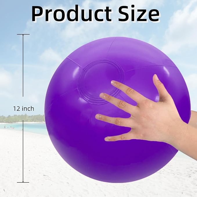 6 Pack Beach Balls, Large Inflatable Beach Balls Bulk, for Parties, Beach, Pools & Play