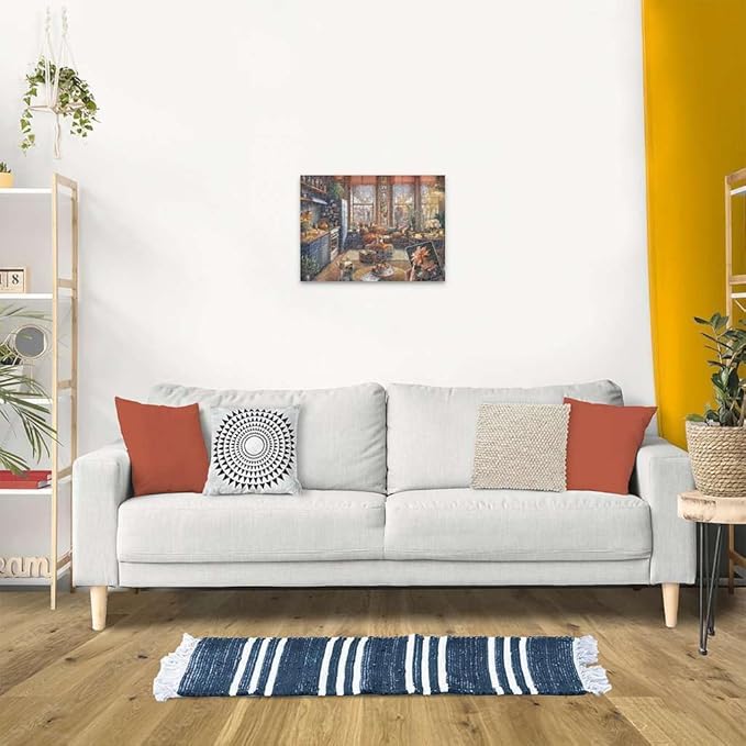 Ravensburger - Cozy Boho Studio - 500 Piece Large Format Jigsaw Puzzle - Charming Studio with a View - Bright, Homey Imagery - Frameable - Premium Quality - Puzzles for Adults