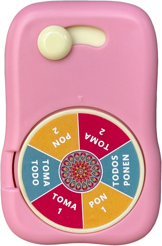 6 Games in 1 Spinner Toys for Party Rock Paper Scissors Kids Fun Christmas Toys White Elephant Gifts Party Game Fidget Toys for Teen Adult(Pink)
