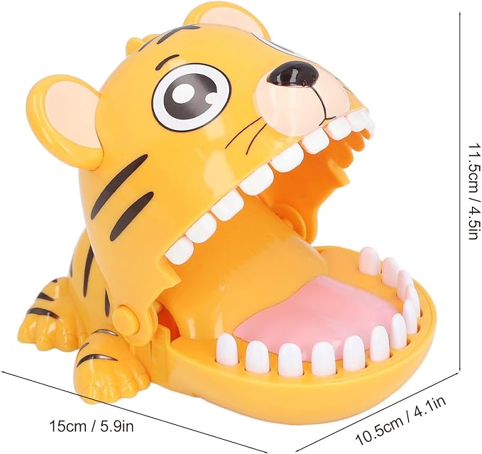 TOPINCN Biting Finger Toy Funny Interactive Dentist Game Hand Eye Coordination Stress Relieve for KidsParties Plastic (Yellow)