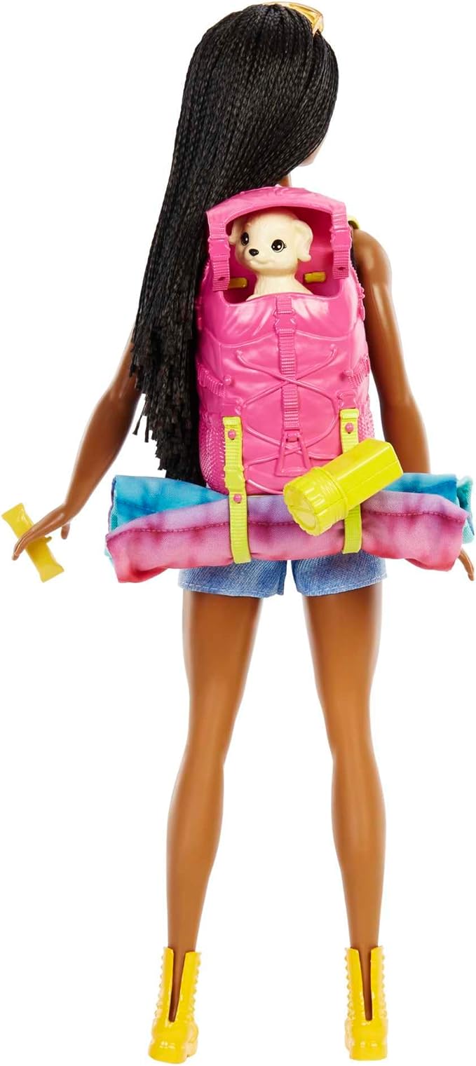 Barbie Doll and Accessories, It Takes Two “Brooklyn” Camping Doll with Pet Puppy and 10+ Accessories
