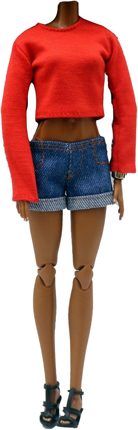 Doll Clothes, 5 Sets Outfits Winter Dresses Pants Windbreaker Hat for 11.5 inch Dolls Accessories Random Style (C)