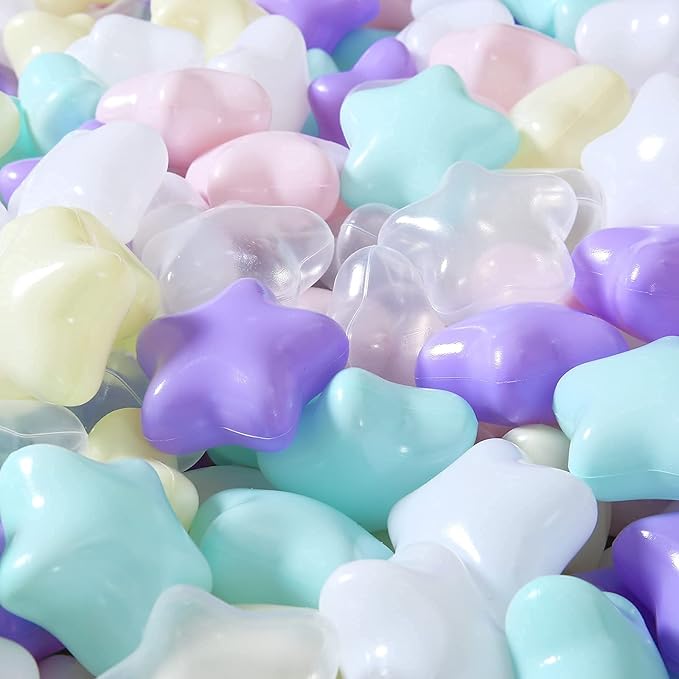STARBOLO Ball Pit Balls for Toddlers Pack of 100 200 500 - BPA&Phthalate Free Non-Toxic Crush Proof Soft Plastic Balls for 1-5Years Old Toddlers Girl Kids Birthday Pool Playpen Tent Party