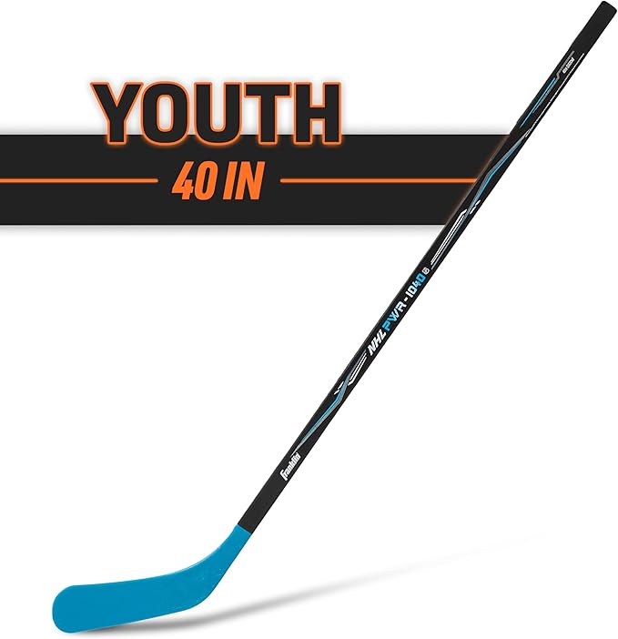 Franklin Sports NHL Kids Street Hockey Sticks - Youth, Junior + Senior Sticks - Right + Left Handed - 40", 48" + 56"