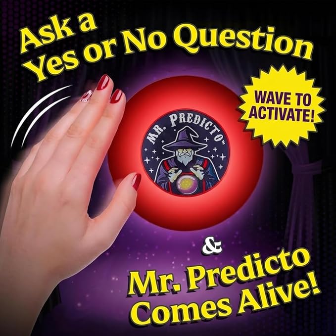 Talking Mr. Predicto Fortune Telling Ball - Ask a Question & He Speaks Your Answer Out Loud - Color Changing Plastic Crystal Ball Toy with 30+ Mystical Responses - Gag Gift for Kids, Teens & Families