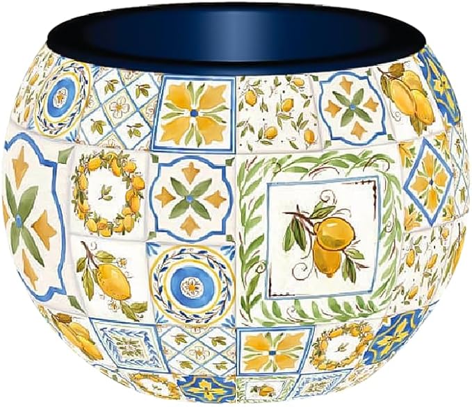 PieceRelax 3D Puzzle Planter - Retro Tiles - Danish Folklore Style, for Mom, Home Decor Flower Pots for Indoor Cactus, Succulents Pots [K1104]