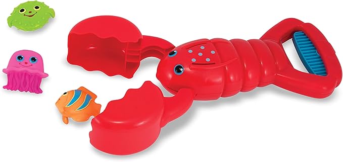 Melissa & Doug Sunny Patch Louie Lobster Claw Catcher - Grab-and-Squeeze Pool Toy
