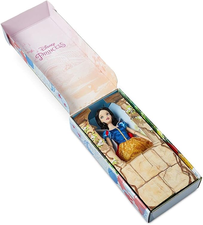 Disney Store Official Princess Classic Doll (Snow White), 11 Inches, Includes Brush with Molded Details, Fully Posable Toy in Classic Outfit - Disney Princess Toys