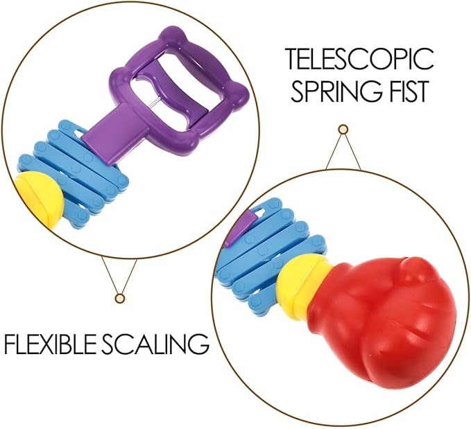 Totority 2pcs Retractable Fist Shooter Prank Toy for Boy Girl Creative Indoor Party Fun Telescopic Spring Trick Toy for Interactive Play and Relaxation