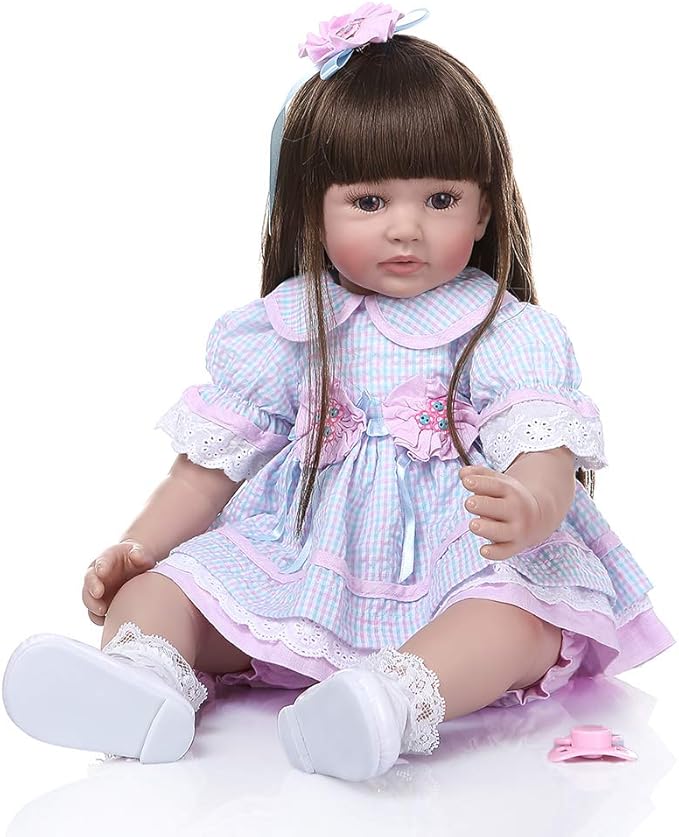 22' Newborn Reborn Baby Girl Dolls Clothes Dress Accessories Outfits for 22-24 Inch Reborn Doll Clothing 4Pcs Set