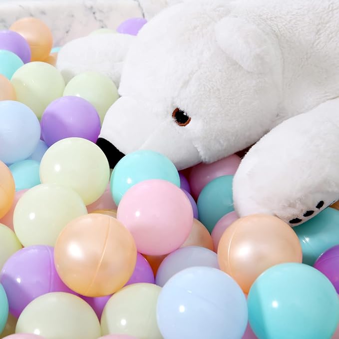 STARBOLO Ball Pit Balls for Toddlers Phthalate Free BPA Free Non-Toxic Crush Proof Play Balls for Toddlers Kids Pool Playhouse Pack of 100 200 500