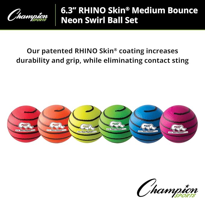 Champion Sports Rhino Skin Medium Bounce Dodgeballs