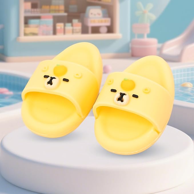 Summer Sandals for Dolls - Blue Open-Toe Slippers, Cute Accessories for Photography, Display & Collectors Age Limit 15 （Yellow）