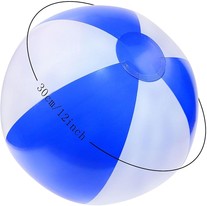 PENTA ANGEL Beach Balls 2PCS 12 Inch Inflatable/Blow Up Classic Rainbow Color Summer Swimming Pool Party Favors Water Toy Beachball for Women Men Adults Playing