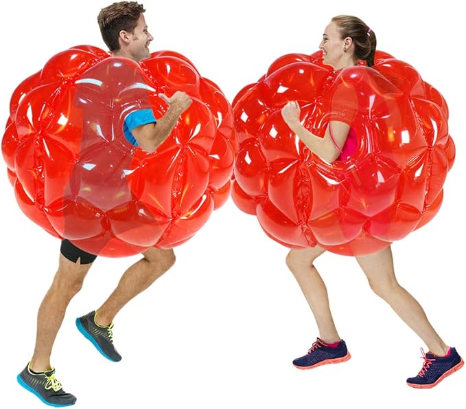 SUNSHINEMALL 2 Pack Inflatable Bumper Balls for Kids Giant Zorb Ball Sumo Balls Human Hamster Ball Bubble Balls for Adults Full Body Buddy Outdoor Toys for Kids(36" Red)