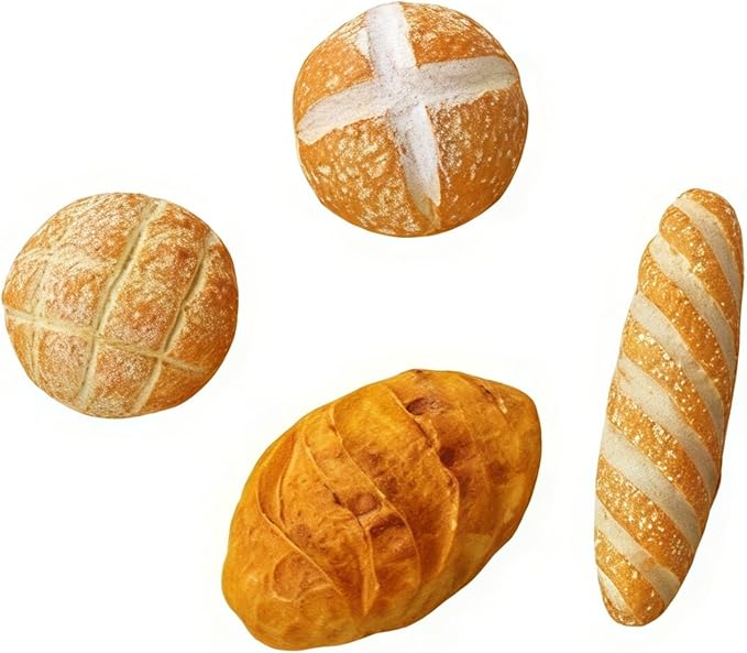 8 Pcs 1/12 Miniature Bread Set, Miniature Bread Dollhouse Decoration Accessories Resin Mix Bakery Bread Mini House Food Decoration Accessories Dollhouse Décor