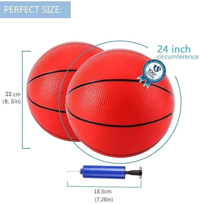 TNELTUEB Mini Basketball Replacement 8.5 Inch Pool Basketballs Ball Hoop Indoor Outdoor Toy, Fits All Standard Swimming Pool Basketball Hoop Pool Game Toy Water Games