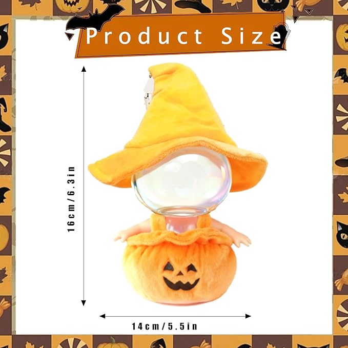 Halloween Clothes Set for 17cm Dolls,The Set Includes a Witch Hat, Pumpkin Overalls, a Ghost Costume,Luxury Chic Doll Clothing & Style Bundle-No Doll