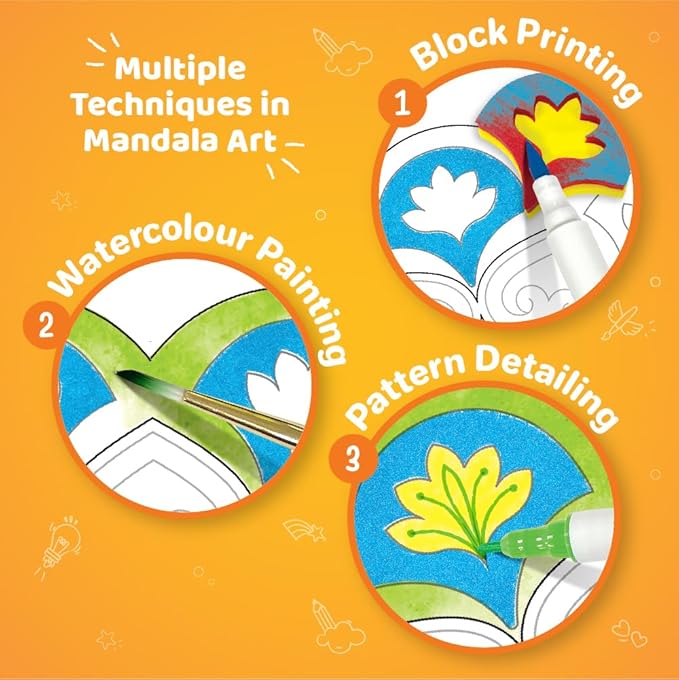 Imagimake Mandala Art Kit | 12 Exciting Kids Activities | Arts and Crafts for Kids Ages 8-12 | Painting Kit for Adults | Easter Crafts | Birthday Gifts for Girls 8,9,10,11,1 2,13,14,15,16 Years Old