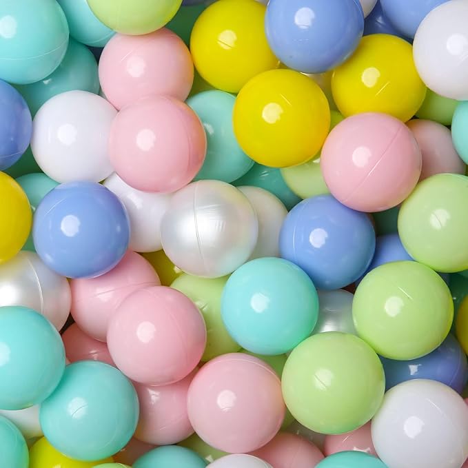 GOGOSO Ball Pit Balls for Toddlers Kids Plastic Balls for Ball-Pit Playpen Pool Baby Play Pastel BPA-Free Non Toxic Play Pastel Crush Proof Bal 50 100 200 500 1000 Count