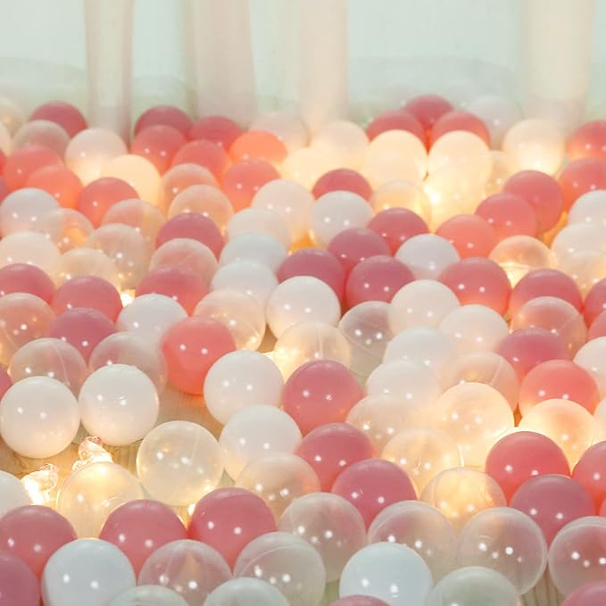 STARBOLO Ball Pit Balls for Toddlers Pack of 100 200 500 - BPA&Phthalate Free Non-Toxic Crush Proof Soft Plastic Balls for 1-5Years Old Toddlers Girl Kids Birthday Pool Playpen Tent Party