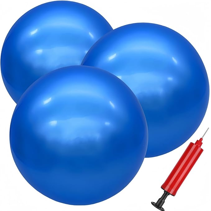 3 Pcs Inflatable Playground Balls 9 Inch Bouncy Balls with Hand Air Pump for Indoor Outdoor Play Balls for Kids
