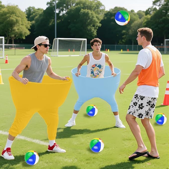 Granny Pants Yard Game with 8 Bouncy Balls and 1 Air Pump (Random Colors) 2 Pack Mix Colors Baby Blue Granny Pants Outdoor Games for Adults and Family Gold Granny Pants Game Large