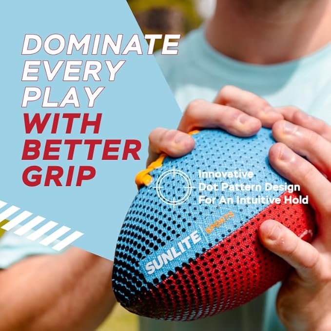 Sunlite Sports Water Football for All-Weather Outdoor Sports, Water Toy for Pool and Beach Party Game, Football Toy for Kids, Toddlers, Teens and Adults Family Fun, Birthday