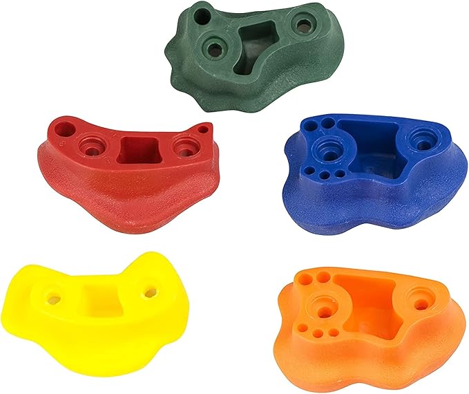 Squirrel Products Rock Climbing Holds for Kids, Deluxe Extra Large Climbing Rocks with Mounting Hardware - DIY Rock Wall Indoor & Outdoor Playground Accessories Wall Climbing Kit - Ages 3+