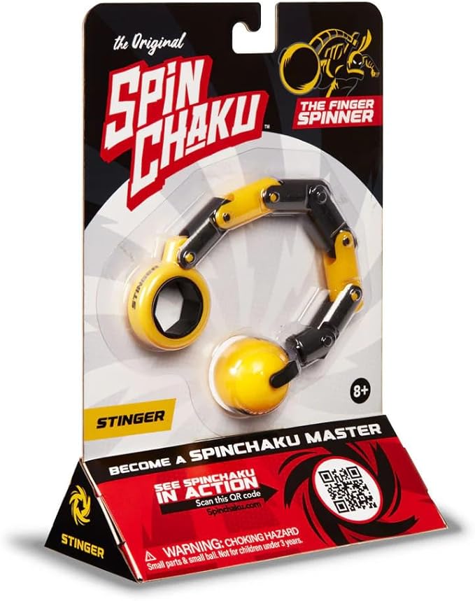 Original Finger Spinner Skill Toy for Kids & Teens, Cool Fidget Spinner for Fun Tricks, Builds Focus, Hand-Eye Coordination, Dexterity, Reflexes & Motor Skills - Stinger