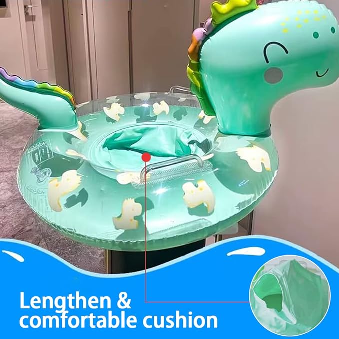 New Baby Swimming Pool Floats for Toddler Kids 8-48 Months Under 44lb, Inflatable Swim Ring Water Raft with Seat for Summer Beach Outdoor Children Infant Bath Toys
