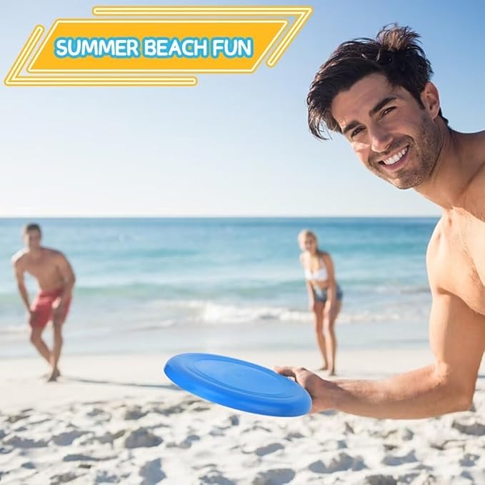 8" Flying Disc Sport Trainning Disc Toy, Beach Toy Outdoor Accessories for Backyard Lawn Park, Birthday Gift Set for Kids Boys Girls, Throwing and Catching Activities (8 Pack)