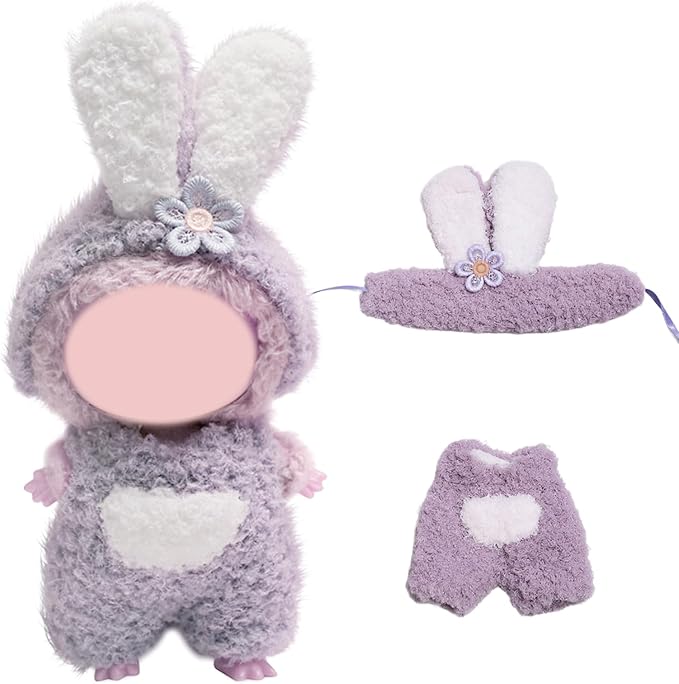 17cm Doll Clothes for Doll, Clothes for Dolls Outfit, Accessories for Dolls Clothes, Cute Clothes Set for Doll,No Doll Included(Purple)