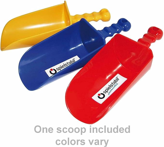 Spielstabil Large Sand Scoop Beach Toy for Kids - Heavy Duty Sand Shovel, Beach Tools & Sandbox Toys (One Shovel Included - Colors Vary)