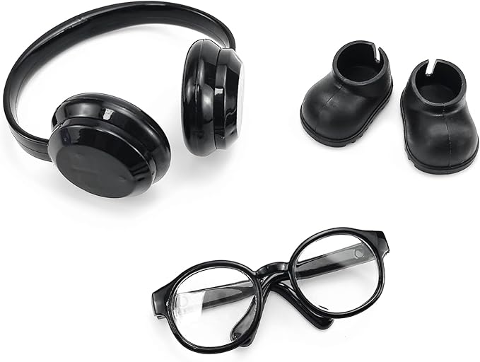 QIUTIMIY Mini Doll Accessories Set 3PCS Fashion Outfit Accessories for 17cm Dolls (Y Black)