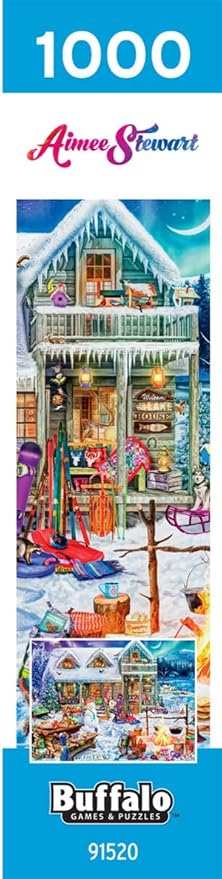Buffalo Games - Aimee Stewart - Winterland Fun - 1000 Piece Holiday Jigsaw Puzzle Christmas Puzzles for Adults – Precision-Cut Pieces, Beautiful Artwork, and Hours of Relaxing Fun