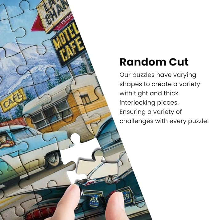 MasterPieces - 1000 Piece Jigsaw Puzzle, Route 66 Gamblin’ Man, Fun for Adults, Family, Kids, 19.25" x 26.75"