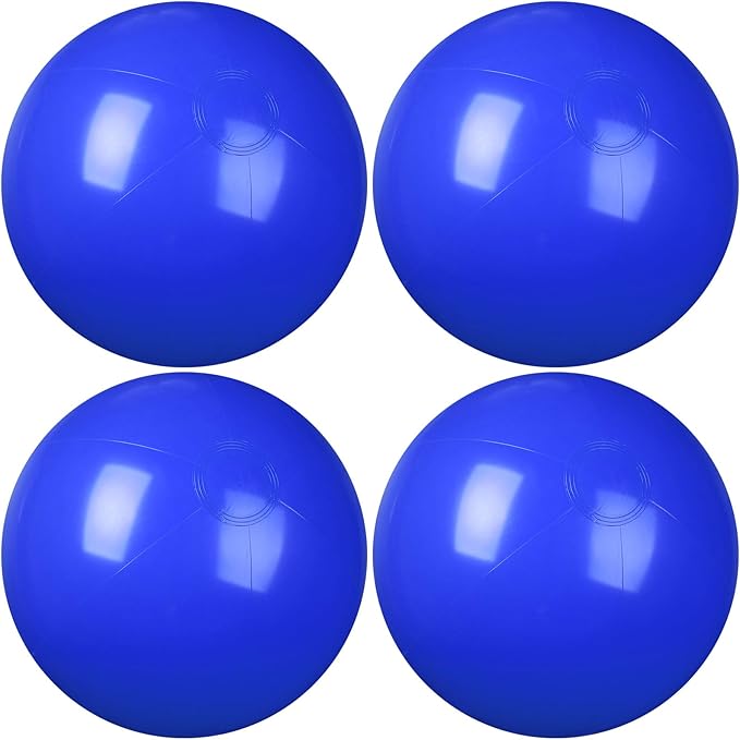 4 Pcs Inflatable Beach Ball 24 inch Swimming Pool Balls Summer Outdoor Decor Ball Ornaments Floatable Beach Balls for Swimming Pool Birthday Party Supplies