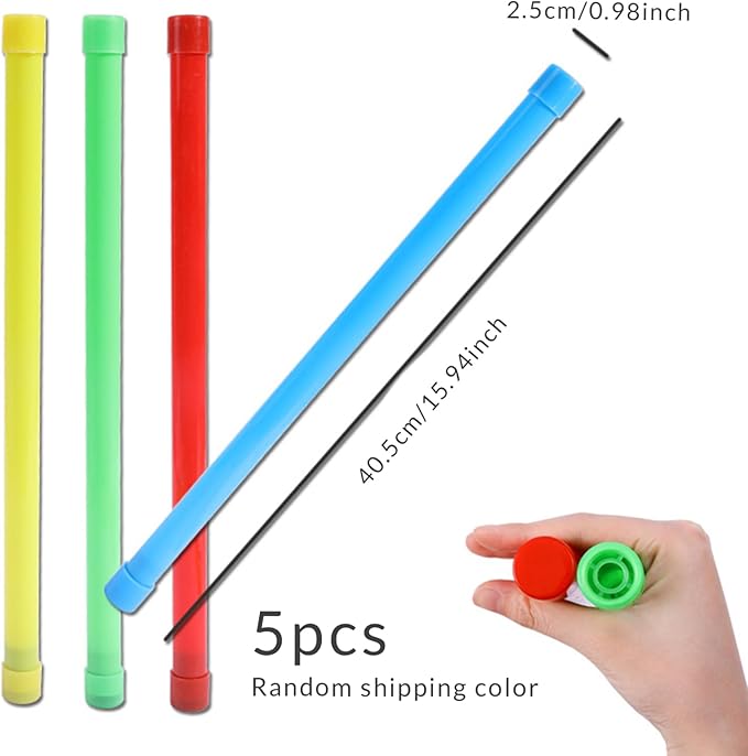 Giggle Stick Groan Tube, 5PCS 15.9 Inch Noise Maker Toy Funny Giggle Stick Plastic Sound Tube Party Favor Sensory Bubble for Kids and Adults Random Color