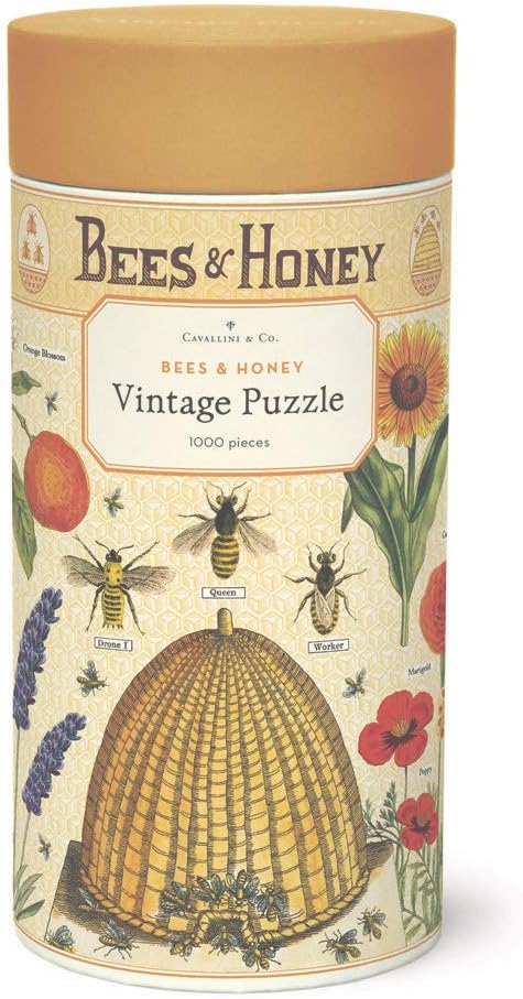 Cavallini Papers & Co. Bees & Honey 1,000 Piece Puzzle, Multi