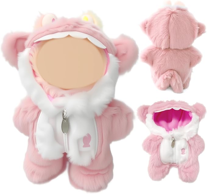 17cm Doll Clothes,Clothes for Dolls Outfit, Accessories for Dolls Clothes, Cute Clothes Set for Doll,No Doll Included (Pink Shark)